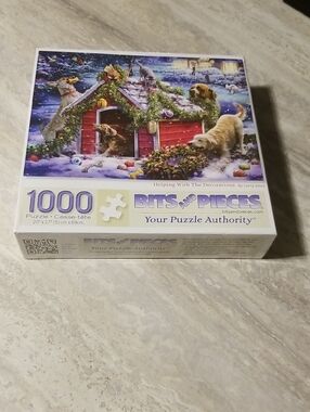 Sealed Bits and Pieces 1000-Piece Holiday Puzzle  Helping With The Decorations